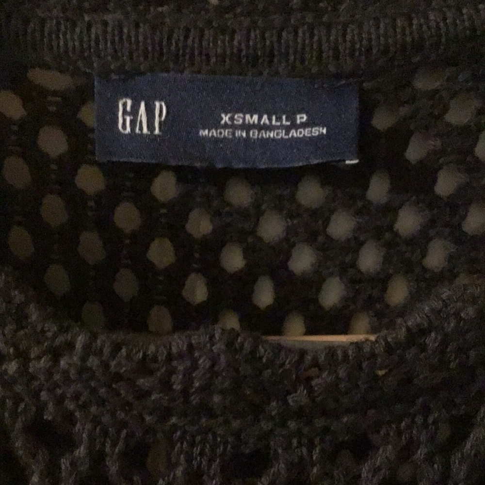 GAP; Crochet Sleeveless Tank Dress; Black; XSP